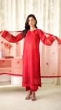 Red Kurta Set for Women