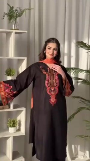 Black Kurta Set for Women