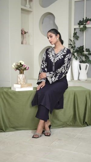 Navy blue Kurta Set for Women