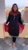 Black Kurta Set for Women