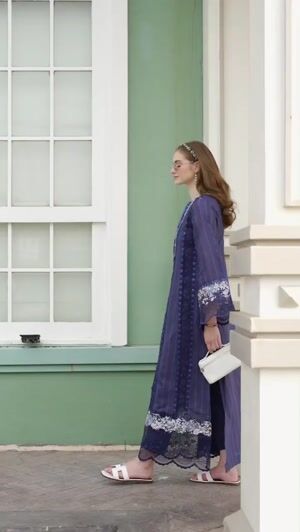 Navy blue Unstitched for Women