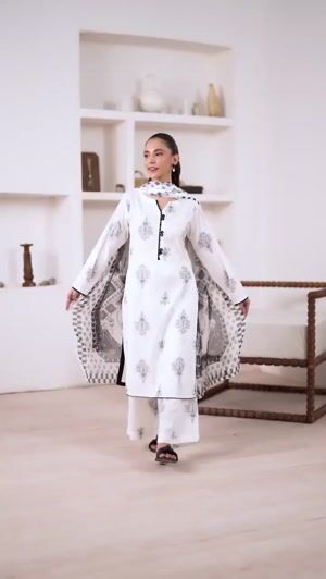 White Kurta Set for Women