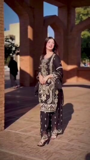 Black Kurta Set for Women