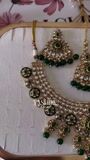 Gold, emerald green Jewelry Set for Women