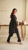 Black Kurta Set for Women