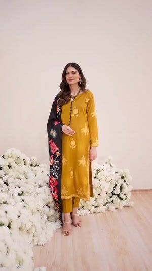 Mustard Kurta Set for Women