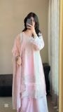 Baby pink Kurta Set for Women