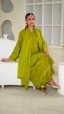 Yellow green Pishwas for Women