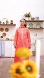Coral pink Pishwas for Women