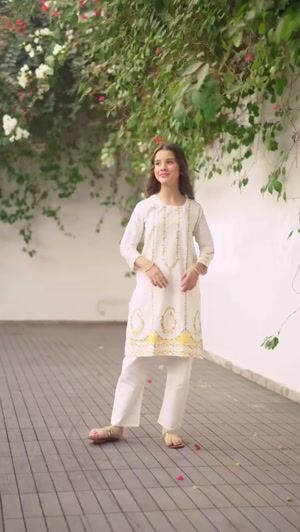 Cream Kurta Set for Girl