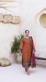 Mandarin orange Kurta Set for Women