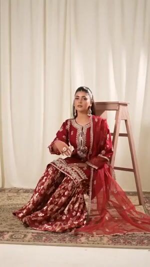 Red Gharara for Women
