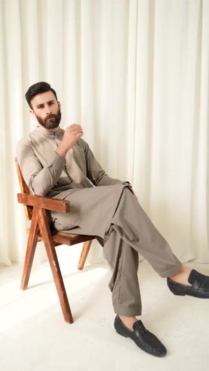 Grey Shalwar Kameez for Men