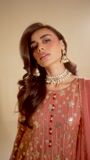 Coral pink Pishwas for Women