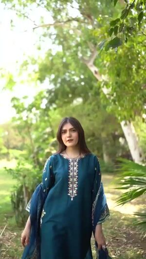 Steel blue Kurta Set for Women
