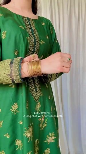 Green Kurta Set for Women