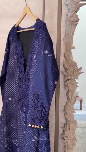 Navy blue Unstitched for Women