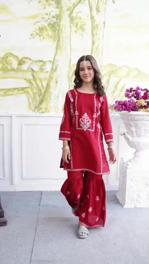 Maroon Gharara for Girl