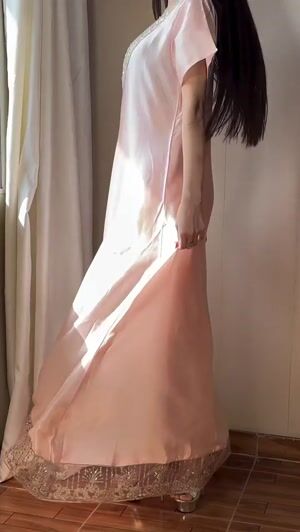 Peach orange Maxi for Women