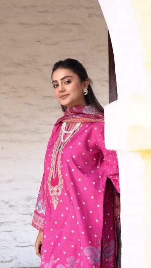 Hot pink Kurta Set for Women