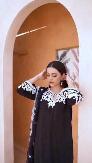 Black Kurta Set for Women