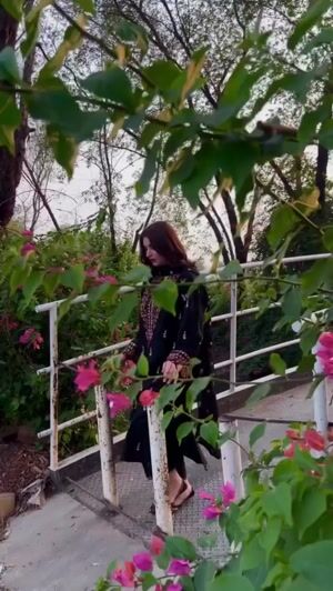 Black Kurta Set for Women