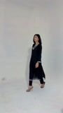 Black Kurta Set for Women