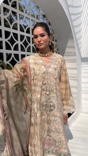 Beige Kurta Set for Women