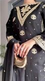 Black Kurta Set for Women