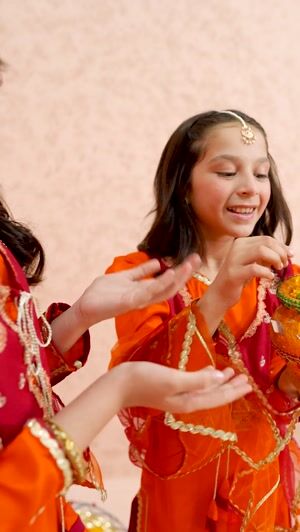 Orange Kurta Set for Girl