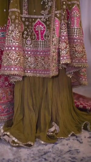 Olive green Unstitched for Women