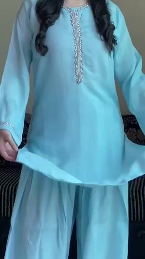 Ice blue Kurta Set for Women
