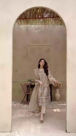Beige Kurta Set for Women
