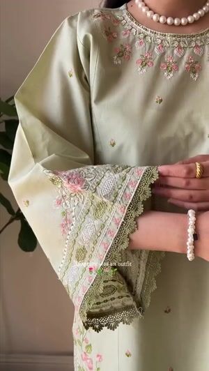 Pistachio green Kurta Set for Women
