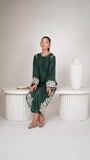 Bottle green Kurta Set for Women