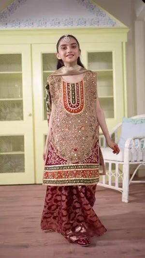 Gold Gharara for Girl