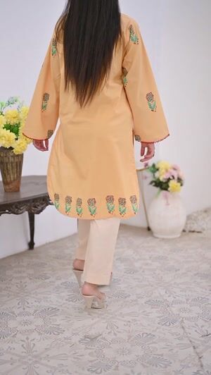 Yellow-orange Kurti for Women