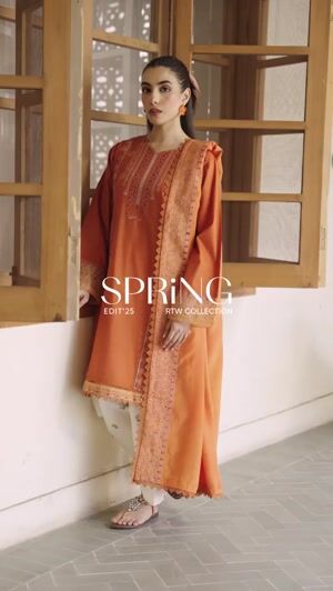 Orange Kurta Set for Women