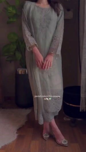 Pastel green Kurta Set for Women