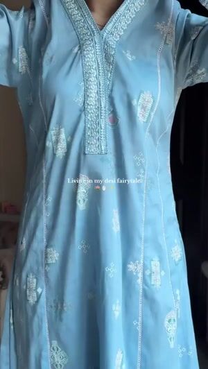 Powder blue Pishwas for Women