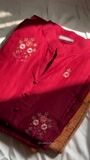 Cherry red Kurta Set for Women