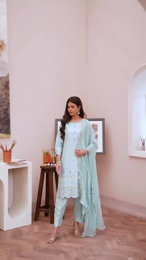 Pastel green Kurta Set for Women
