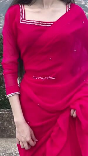 Hot pink Saree for Women