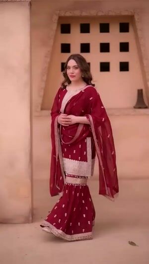 Maroon Gharara for Women