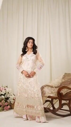 Cream Lehenga for Women