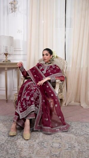 Maroon Kurta Set for Women