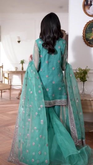 Teal Gharara for Women