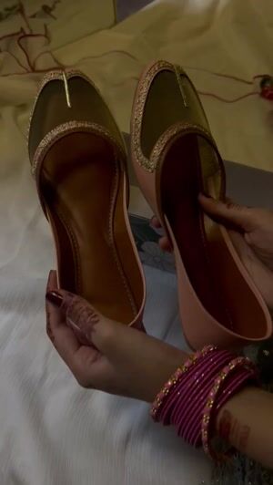 Baby pink Khussa for Women