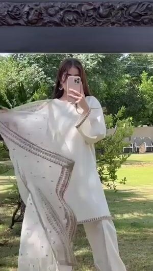 White Kurta Set for Women