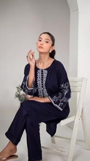 Navy blue Kurta Set for Women